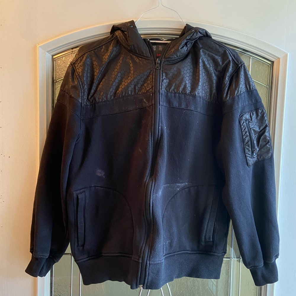 Black Zip-Up Fleece Jacket